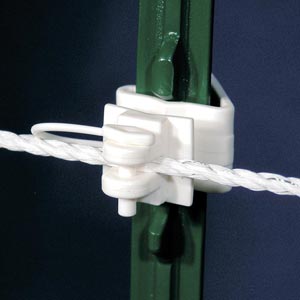 Tp-pl25-w T-post Pin Lock Insulator White Bag Of 25