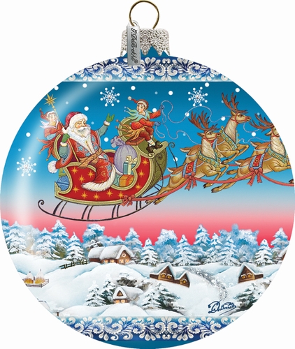 73842 Holiday Splendor Glass Up Up Away Ball 5.5 In.