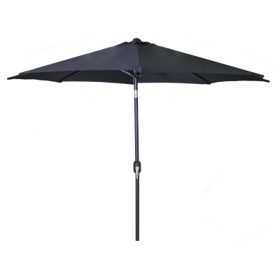 Us904l-blk 9 In. Black Steel Market Umbrella - Black