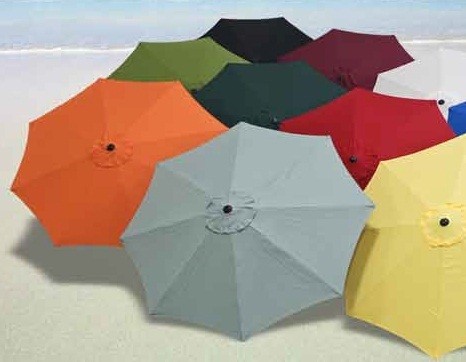 9 In. Olive Steel Market Umbrella - Ovile