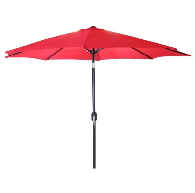 Us904l-red 9 In. Red Steel Market Umbrella - Red