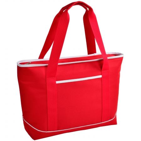 12" X 18.5" X 5" Large Insulated Cooler Tote - Red / White