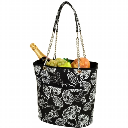 422-nb Insulated Cooler Tote With Chain Handle -night Bloom