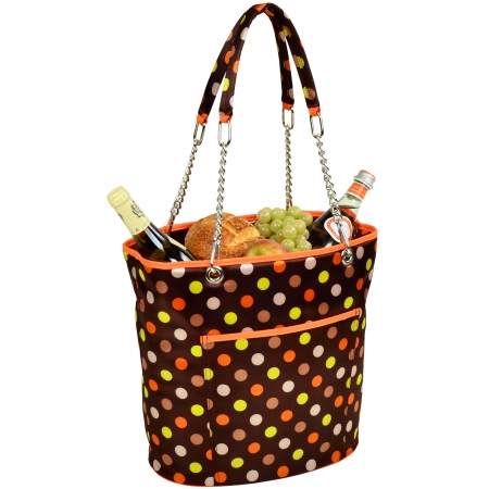 422-jd Insulated Cooler Tote With Chain Handle -julia Dot