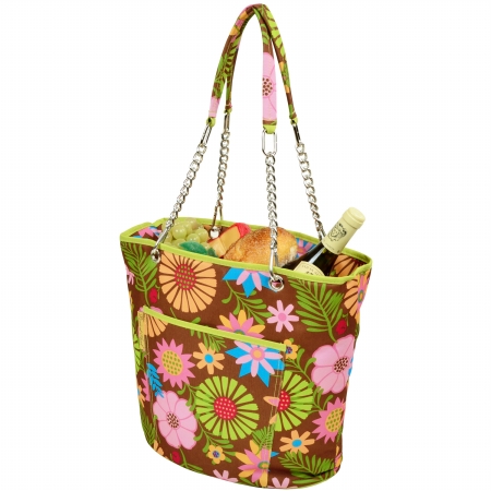 422-f Insulated Cooler Tote With Chain Handle -floral