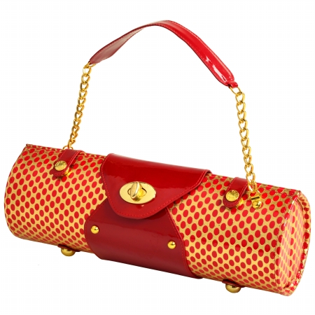 622-egr Wine Carrier And Purse -patent Red
