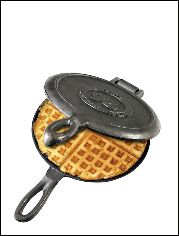 Old Fashioned Waffle Iron - Cast Iron