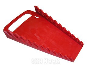 11 Slot Wrench Rack Gripper Style Red