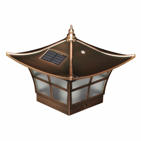 Sl094 4x4 Copper Plated Ambience Solar Post Cap