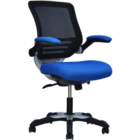 Eei-594-blu Edge Office Chair With Blue Mesh Fabric Seat