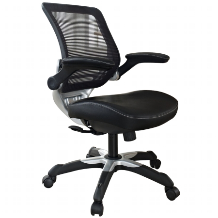 Eei-595-blk Edge Office Chair With Black Leatherette Seat