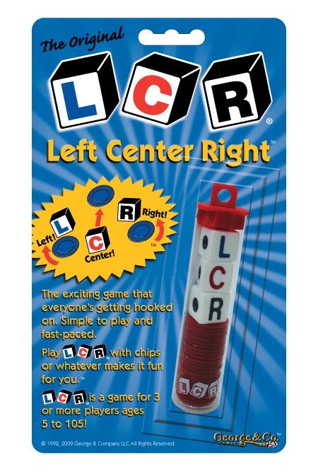 George And Company Llc 1 Lcr Left Center Right Dice Game Blister Card