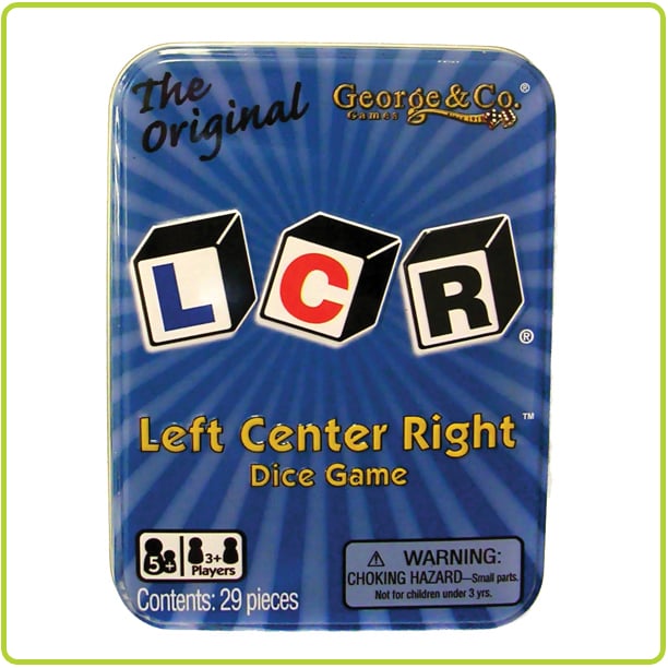 George And Company Llc 119 Lcr Left Center Right Dice Game Blue Tin