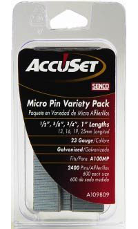 Carlson Systems Caa109809 .50 In. To 1 In. Variety Pack 23 Gauge Galvanized Micro Pins