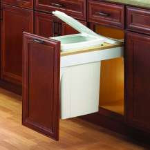 Feeny Fetsc15 1 50Wh 50Qt 15 In. Soft Close, Top Mount Waste Bins - White Feeny Fetsc15 1 50Wh 50Qt 15 In. Soft Close, Top Mount Waste Bins - White