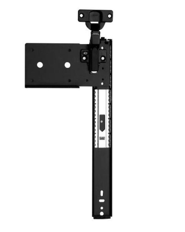 Knape & Vogt Kv 8082 Pez14 Eb 14 In. Pocket Door Slide With Attached Hinge Base - Ebony Black