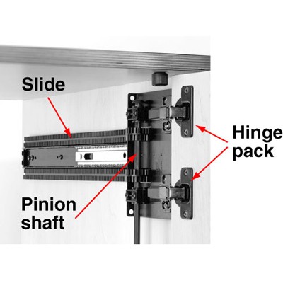 Knape & Vogt Kv8086 Hkezx Ano Hinger Pack Self Close Inset 1-.25 In. Extra Thick Door - Anochrome