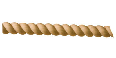 75 In. Split Rope Molding - Maple