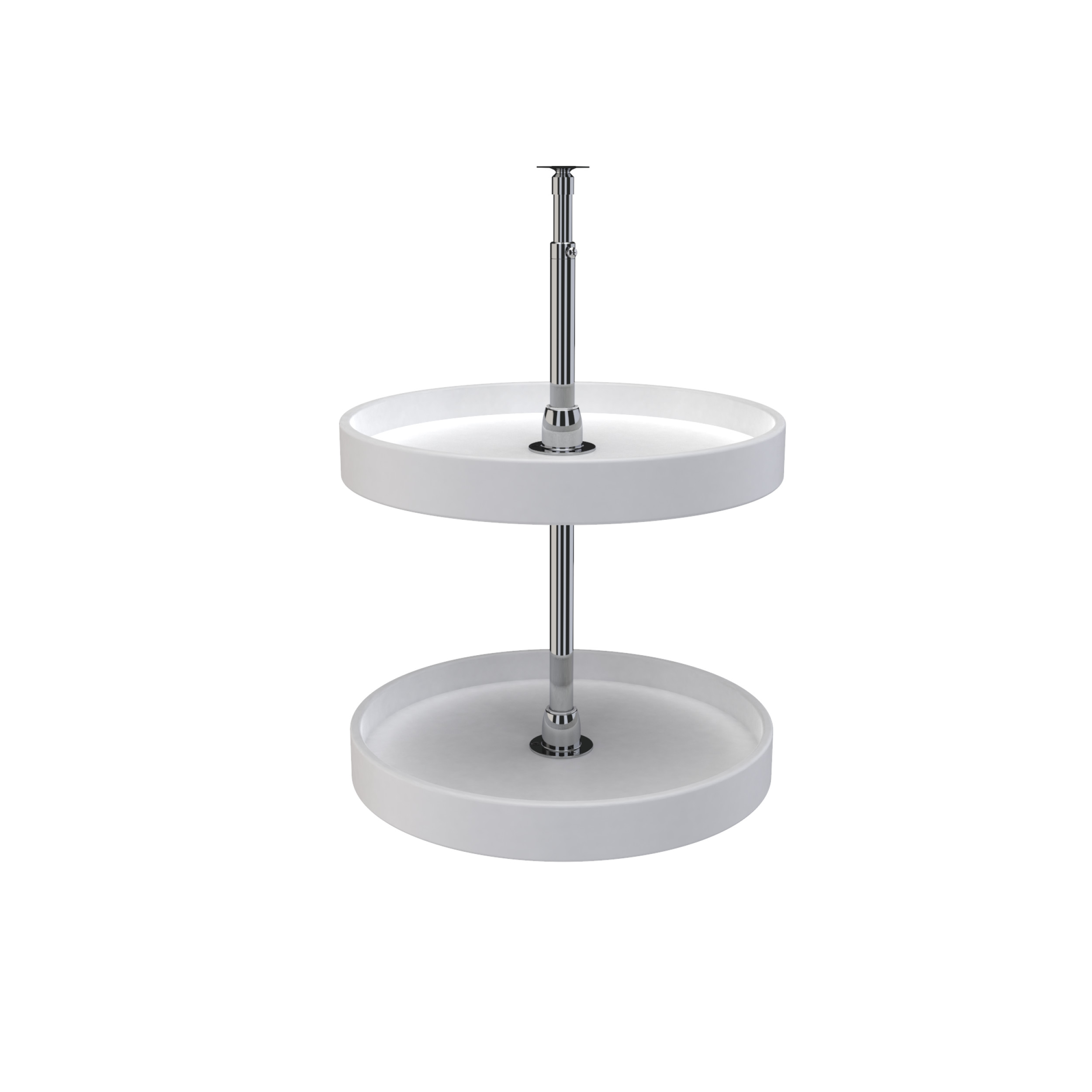 Rev A Shelf Rs6072.18.11.52 18 In. Premiere Full Round Susan Set - White Rev A Shelf Rs6072.18.11.52 18 In. Premiere Full Round Susan Set - White