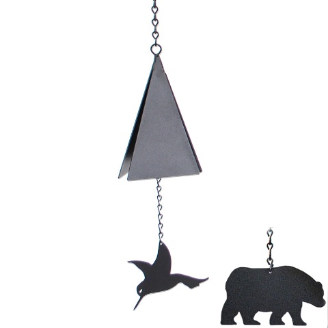 North Country Wind Bells Inc. 101.5001 Island Pasture Bell With Bear Wind Catcher