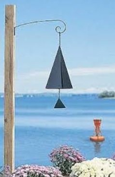 North Country Wind Bells Inc. 102.5040 Boothbay Harbor Bell With Black Triangle Wind Catcher