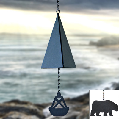 North Country Wind Bells Inc. 104.5001 Boston Harbor Bell With Bear Wind Catcher