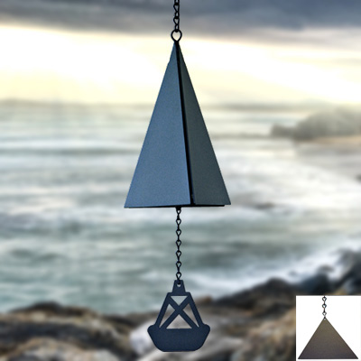 North Country Wind Bells Inc. 104.5040 Boston Harbor Bell With Black Triangle Wind Catcher