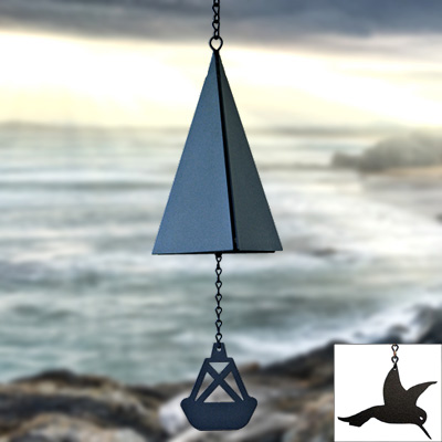 North Country Wind Bells Inc. 105.5016 Camden Reach Bell With Hummingbird Wind Catcher