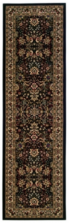 Oriental Weavers Ariana 213k8 2x8 Runner - Black/ Ivory-polypropylene