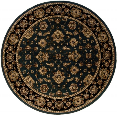 Oriental Weavers Ariana 623h3 6' Round Round - Blue/ Black-polypropylene