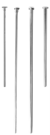 D124-26 .38 In. X 20 In. Flat Head Toilet Supply Riser - Polished Chrome