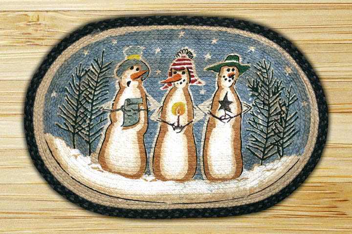 Capitol Importing 89960 Three Snowman  20 in. x 30 in. Licensed Art Print Oval