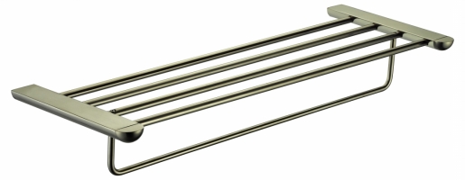 UPC 609224223945 product image for Dawn Kitchen & Bath 95010202BN Double Bath Towel Shelf - Brushed Nickel | upcitemdb.com