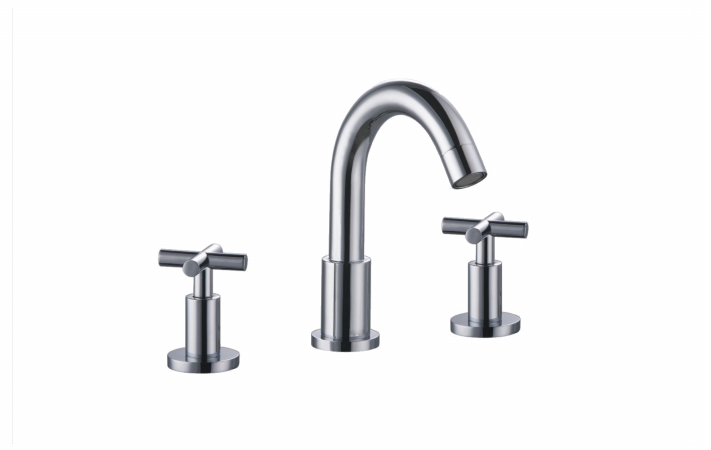 Dawn Kitchen & Bath Ab03 1513c 3-hole Widespread Lavatory Faucet With Cross Handles - Chrome