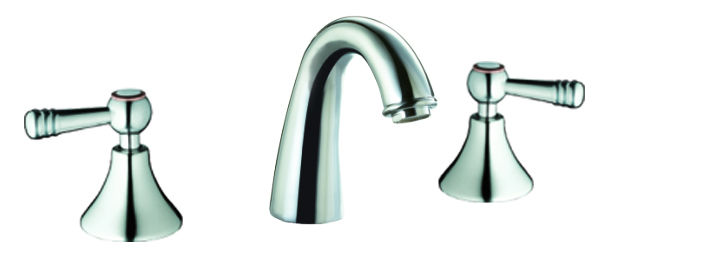 Dawn Kitchen & Bath Ab12 1018c 3-hole Widespread Lavatory Faucet With Lever Handles - Chrome