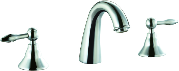 Dawn Kitchen & Bath Ab13 1018c 3-hole Widespread Lavatory Faucet With Lever Handles - Chrome
