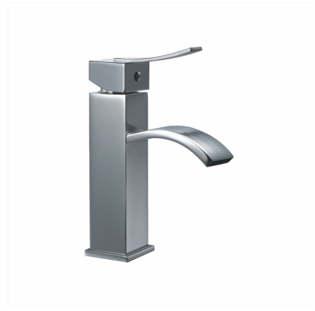 Dawn Kitchen & Bath Ab78 1258c Single-lever Square Lavatory Faucet With Sheetflow Spout - Chrome