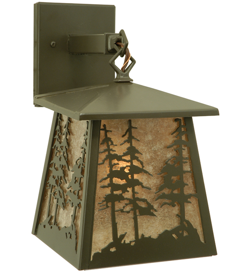 106038 7 In. W Stillwater Tall Pine Trees Wall Sconce