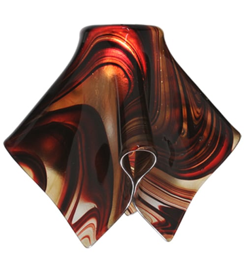 106444 12 In. W Cabernet Swirl Handkerchief Fused Glass Replacement Shade