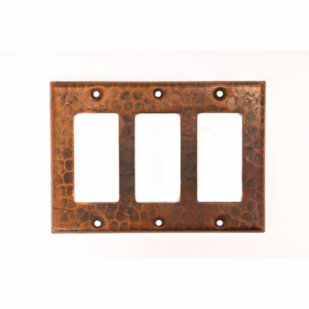 Sr3 Copper Switchplate Triple Ground Fault-rocker Cover Gfi - Oil Rubbed Bronze