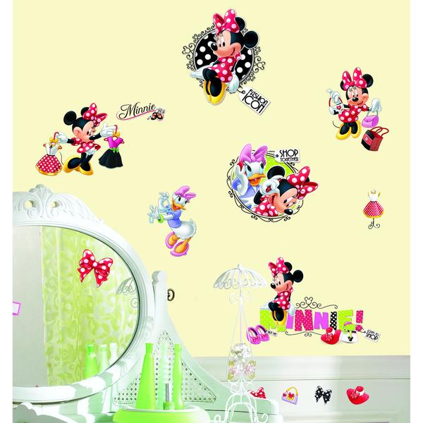 Mickey And Friends - Minnie Loves To Shop Peel And Stick Wall Decals