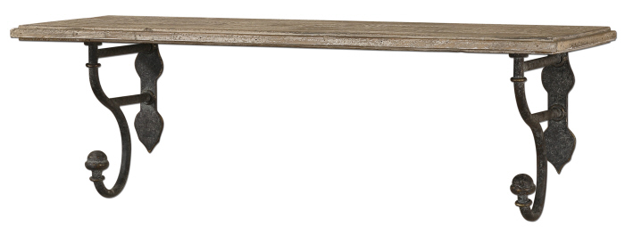 13824 Gualdo Aged Wood Shelf