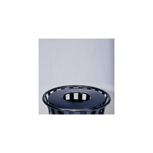 M3600-r-ft-slv Stadium Series Smb Round Ring 36 Gallon Receptacle With Flat Top Lid