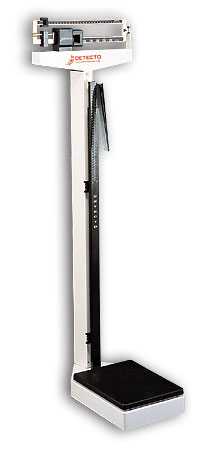 Cardinal Scale-detecto 439 10.5 In. X 14.5 In. Platform Eye Level Physician Scale 400 Lb X 4 Oz With Height Rod