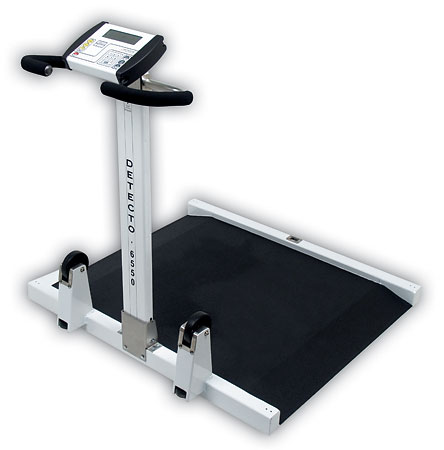 Cardinal Scale-detecto 6550 28 In. X 32 In. Platform Fold Up Portable Wheelchair Scale 1000 Lb X .2 Lb- 400 Kg X .1 Kg
