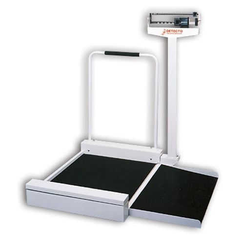 Cardinal Scale-detecto 495 30 In. X 26 In. X 2 In. Platform Wheelchair Scale Mechanical 400 Lb X 4 Oz