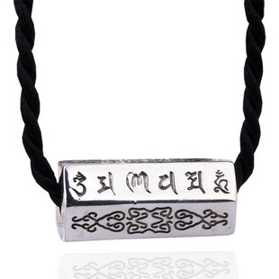 CET Domain SZ151399P .925 Standard Thai Silver Pendant for Mens Fashion Cursed Word Buddhist Jewelry PENDANT ONLY