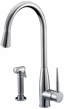 Dawn Kitchen & Bath Ab50 3178c Single-lever Kitchen Faucet With Side Spray - Chrome
