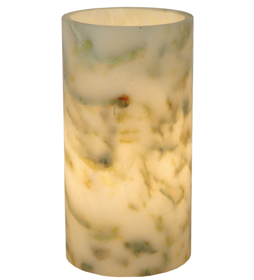 114797 3.4 In. W X 6.5 In. H Jadestone Light Green Flat Top Candle Cover