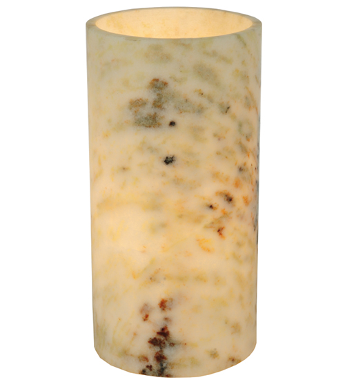 114799 4 In. W X 8 In. H Jadestone Light Green Flat Top Candle Cover